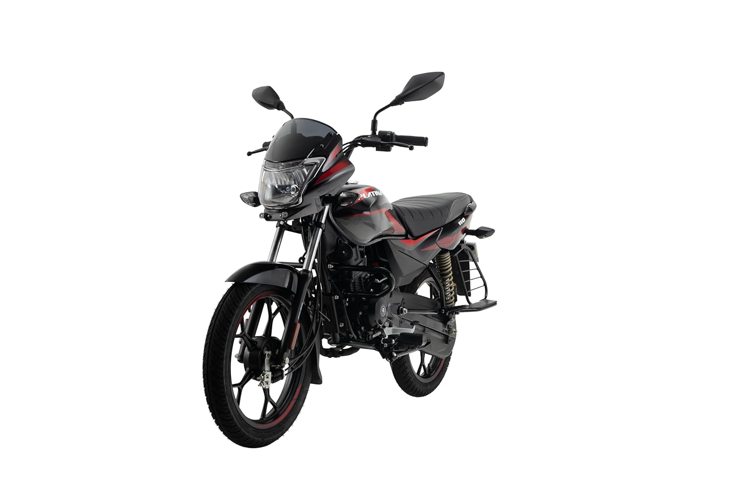 Bajaj Platina 110 Es Drum Motorcycle/Motorbike - Black Red - Ex-Showroom - Image 4