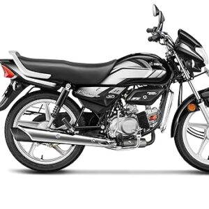 Hero HF Deluxe (i3S with Self Start) Bike Black Grey Stripe Booking for Ex-Showroom Price